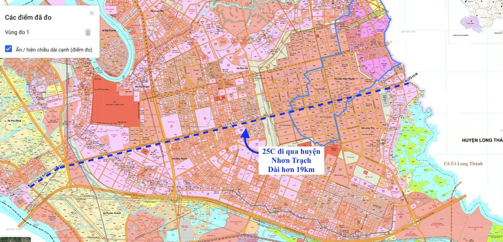 Tuyến 25C qua huyện Nhơn Trạch